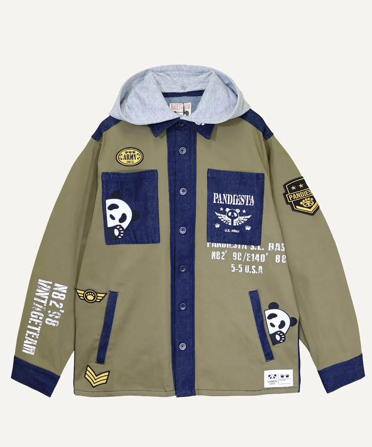 PANDIESTA(パンディエスタ) |SB PANDIESTA デニム 切替 ミリタリー パーカー ジャケット(536950 MENS/WOMENS）