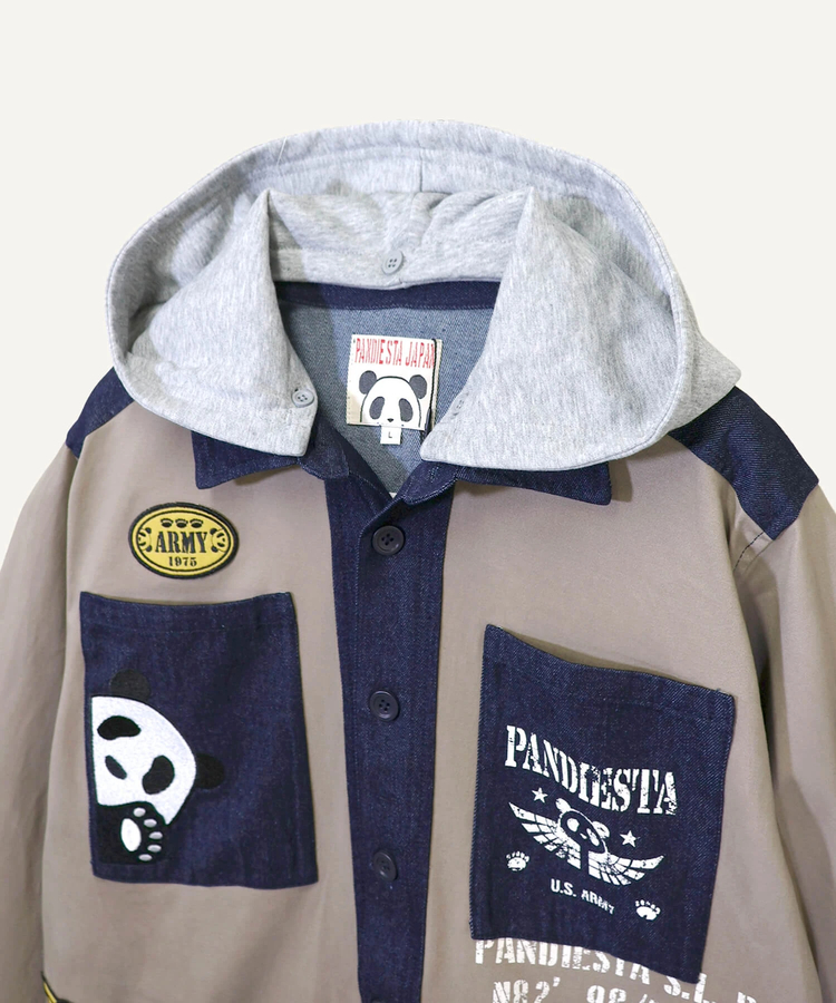 PANDIESTA(パンディエスタ) |SB PANDIESTA デニム 切替 ミリタリー パーカー ジャケット(536950 MENS/WOMENS）