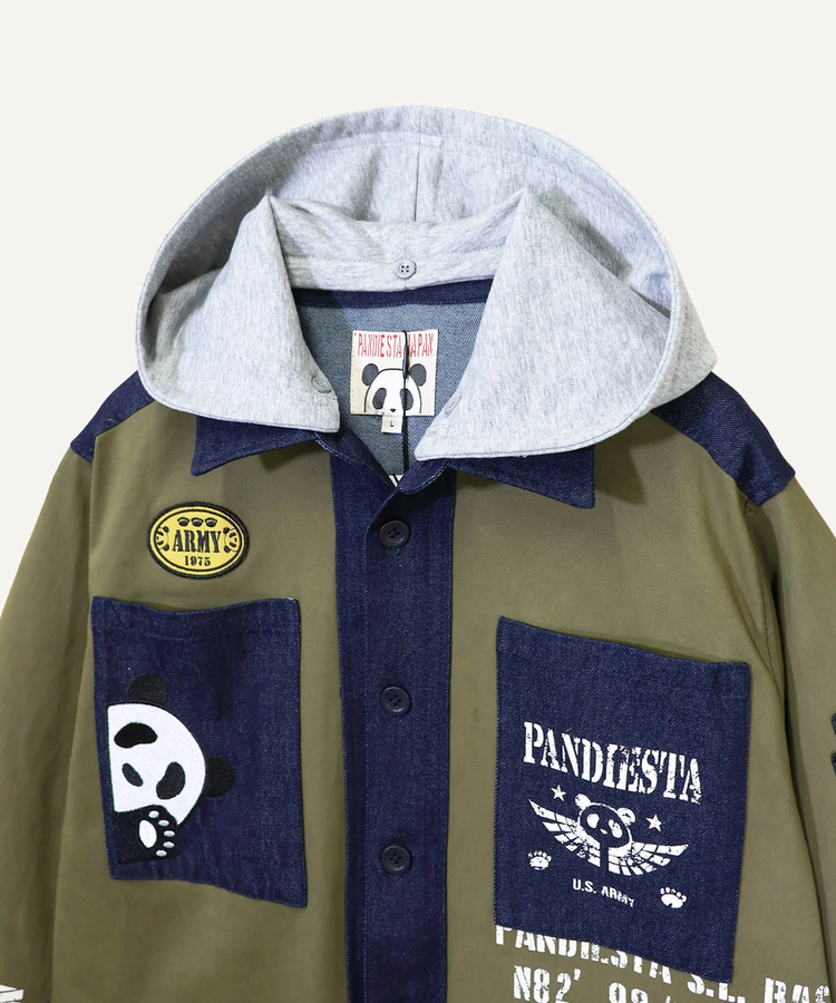 PANDIESTA(パンディエスタ) |SB PANDIESTA デニム 切替 ミリタリー パーカー ジャケット(536950 MENS/WOMENS）
