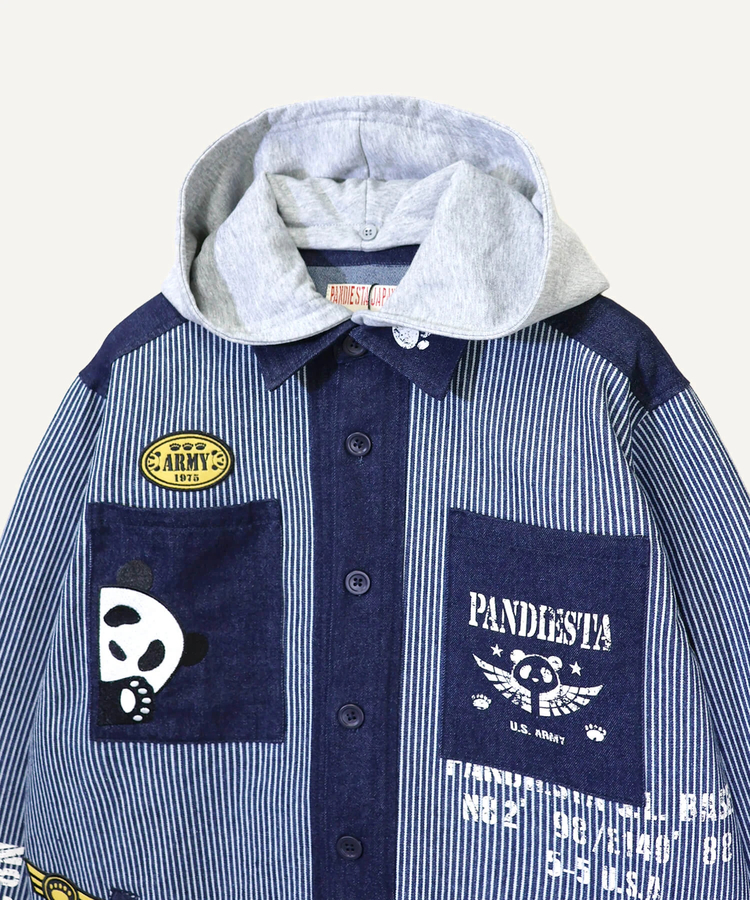PANDIESTA(パンディエスタ) |SB PANDIESTA デニム 切替 ミリタリー パーカー ジャケット(536950 MENS/WOMENS）