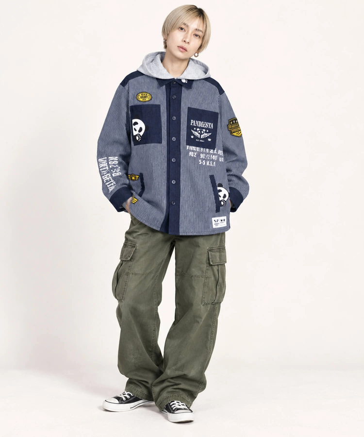 PANDIESTA(パンディエスタ) |SB PANDIESTA デニム 切替 ミリタリー パーカー ジャケット(536950 MENS/WOMENS）