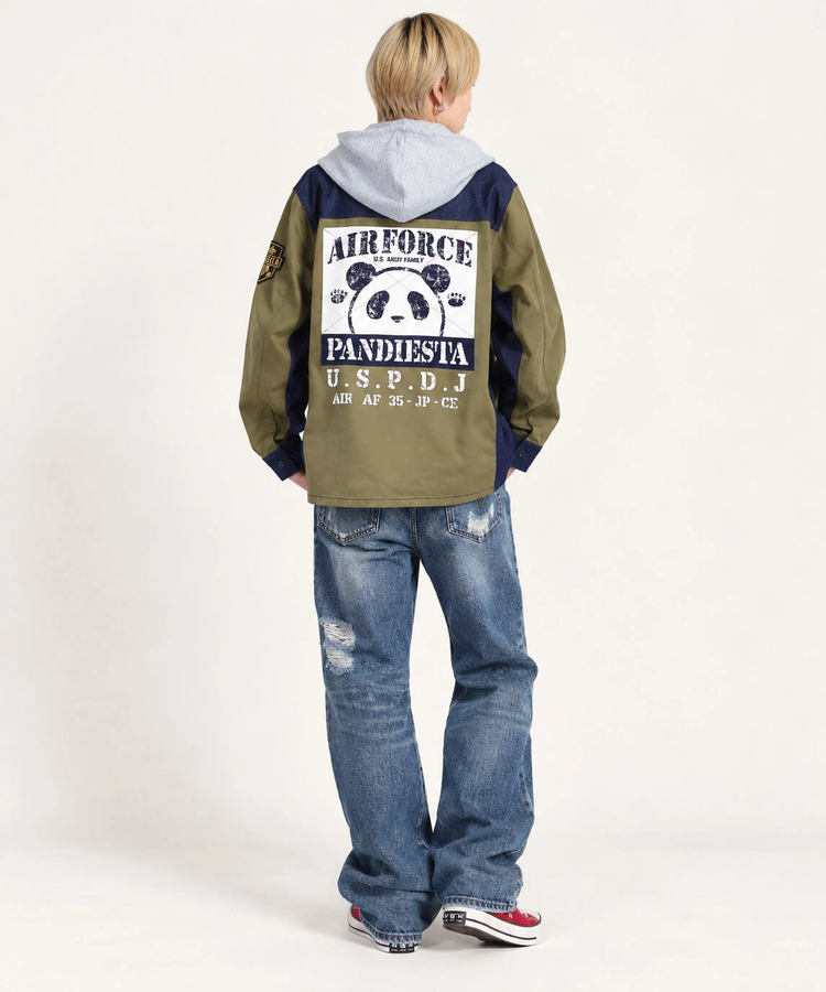 PANDIESTA(パンディエスタ) |SB PANDIESTA デニム 切替 ミリタリー パーカー ジャケット(536950 MENS/WOMENS）