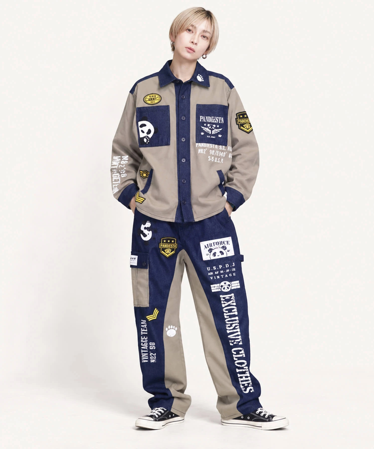 PANDIESTA(パンディエスタ) |SB PANDIESTA デニム 切替 ミリタリー イージーパンツ(536951 MENS/WOMENS）