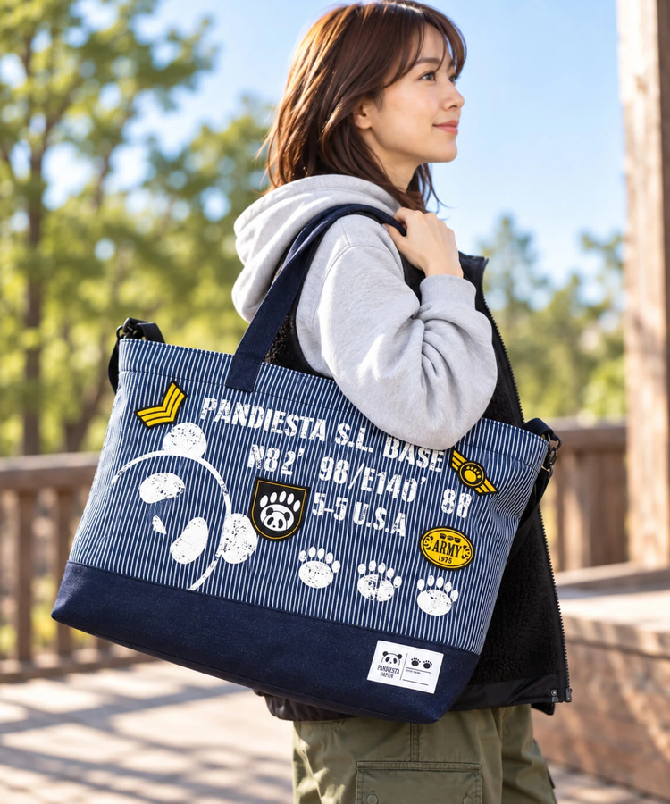 PANDIESTA(パンディエスタ) |SB PANDIESTA デニム 切替 ミリタリー トート＆ショルダー バッグ(536952 MENS/WOMENS）