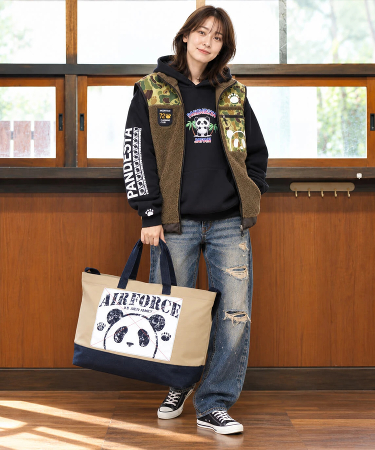 PANDIESTA(パンディエスタ) |SB PANDIESTA デニム 切替 ミリタリー トート＆ショルダー バッグ(536952 MENS/WOMENS）