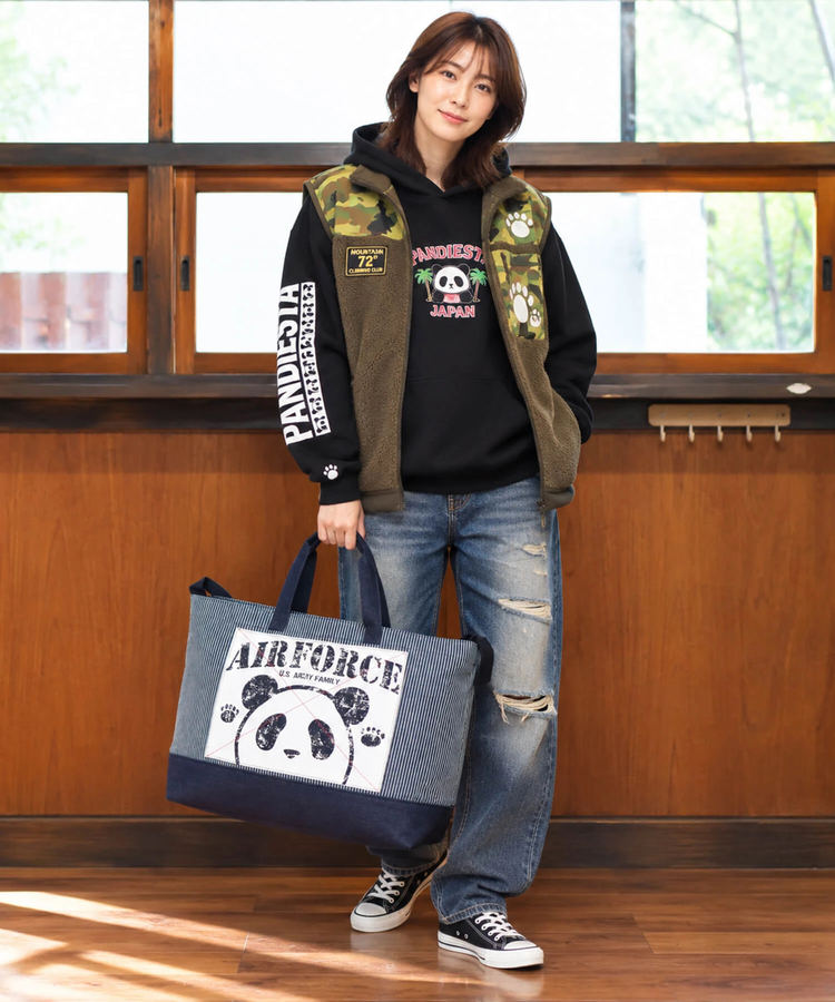 PANDIESTA(パンディエスタ) |SB PANDIESTA デニム 切替 ミリタリー トート＆ショルダー バッグ(536952 MENS/WOMENS）
