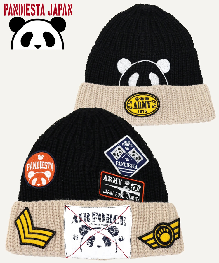 PANDIESTA(パンディエスタ) |SB PANDIESTA 配色切替 ミリタリー 刺繍 ニットキャップ(536953 MENS/WOMENS）