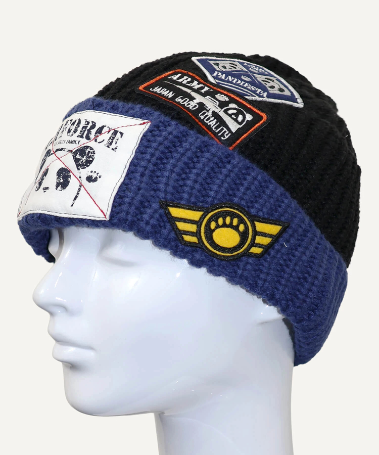 PANDIESTA(パンディエスタ) |SB PANDIESTA 配色切替 ミリタリー 刺繍 ニットキャップ(536953 MENS/WOMENS）