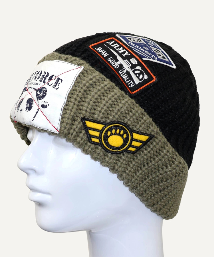 PANDIESTA(パンディエスタ) |SB PANDIESTA 配色切替 ミリタリー 刺繍 ニットキャップ(536953 MENS/WOMENS）
