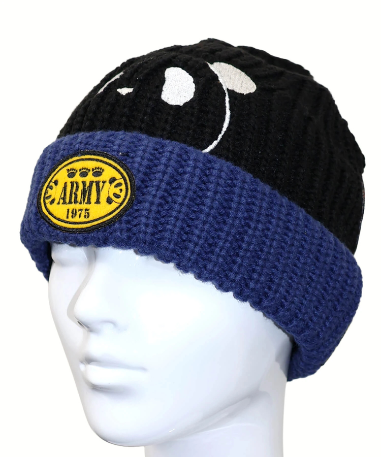 PANDIESTA(パンディエスタ) |SB PANDIESTA 配色切替 ミリタリー 刺繍 ニットキャップ(536953 MENS/WOMENS）
