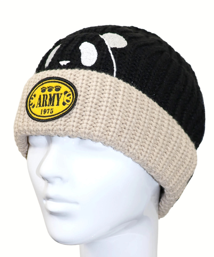 PANDIESTA(パンディエスタ) |SB PANDIESTA 配色切替 ミリタリー 刺繍 ニットキャップ(536953 MENS/WOMENS）
