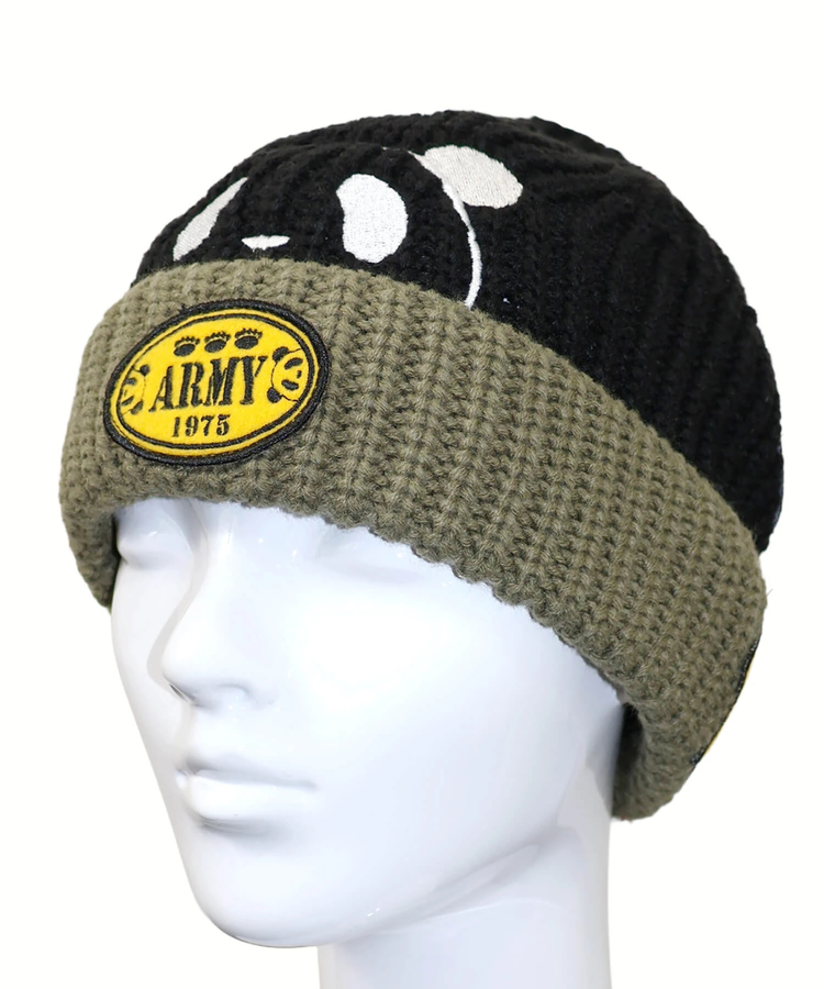 PANDIESTA(パンディエスタ) |SB PANDIESTA 配色切替 ミリタリー 刺繍 ニットキャップ(536953 MENS/WOMENS）