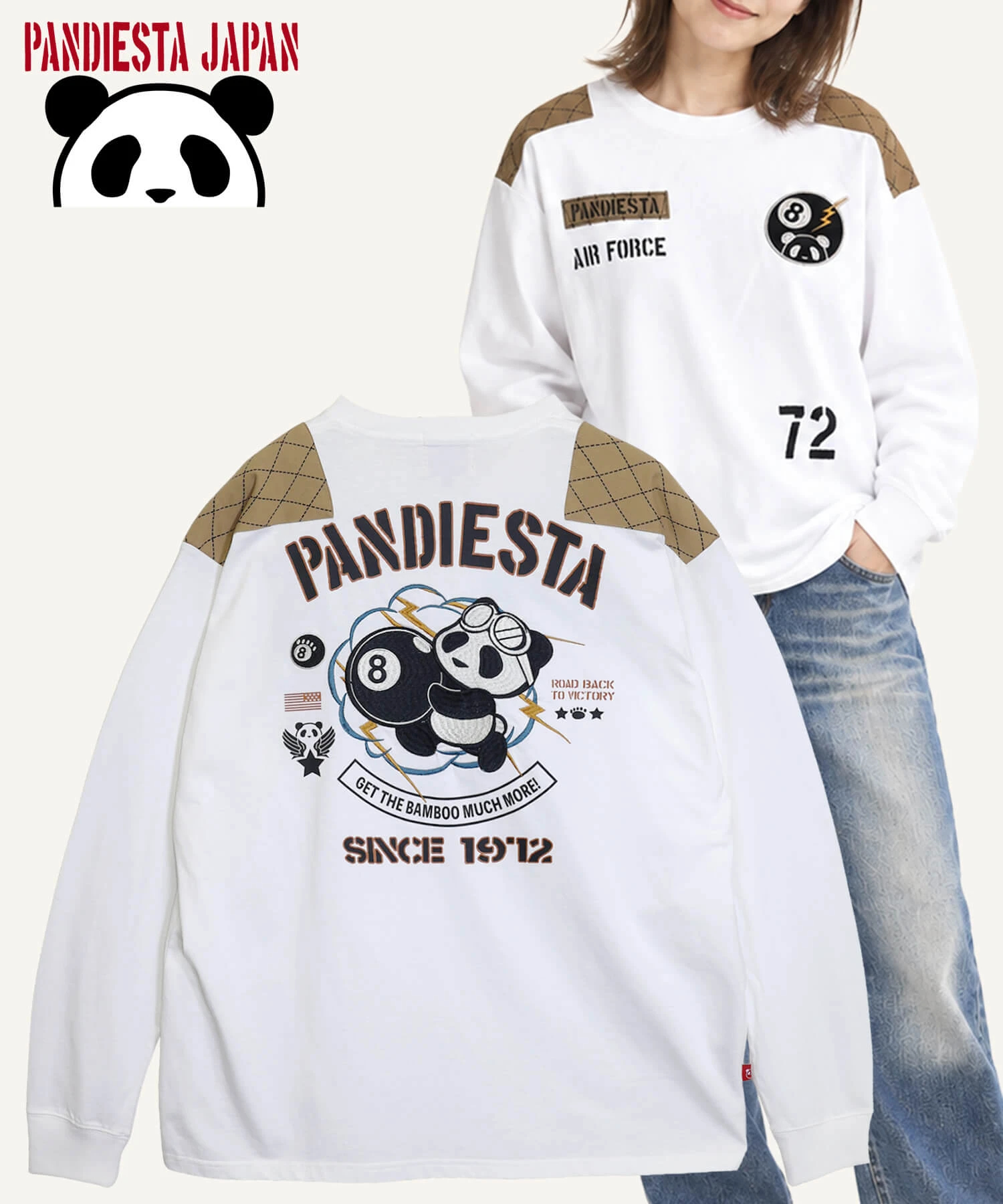 SB PANDIESTA エイトボール パンダ ミリタリー L/STee(536955 MENS