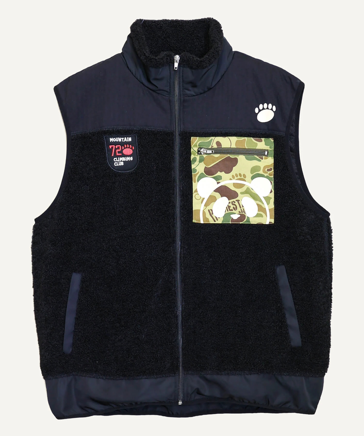 PANDIESTA(パンディエスタ) |SB PANDIESTA カモフラパンダ ボアフリース ベスト(536212 MENS/WOMENS）