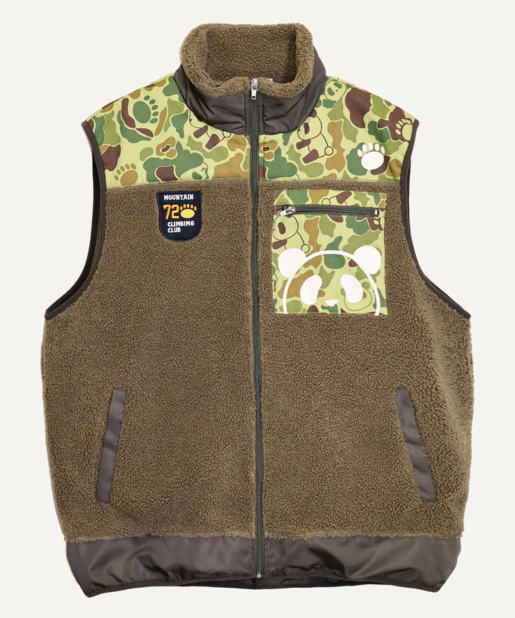 PANDIESTA(パンディエスタ) |SB PANDIESTA カモフラパンダ ボアフリース ベスト(536212 MENS/WOMENS）