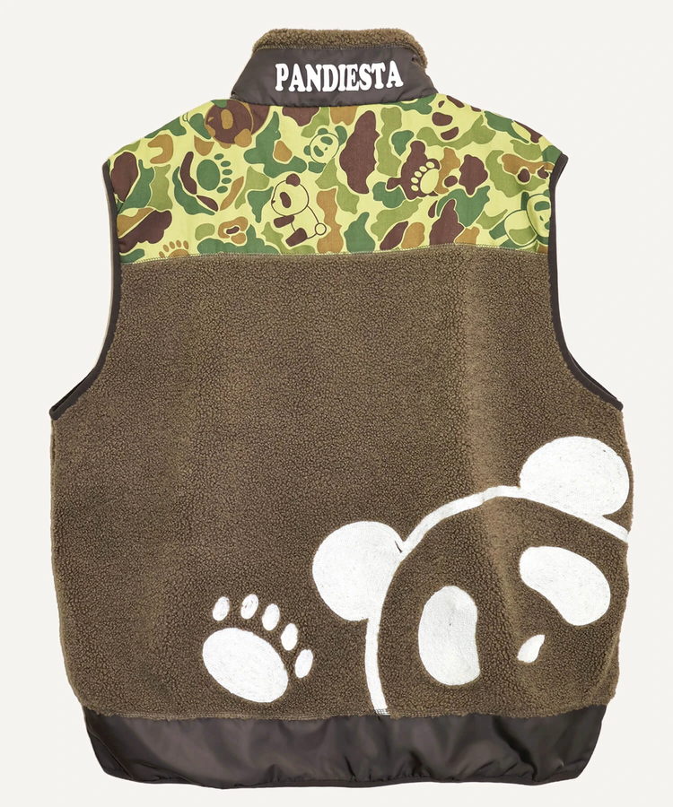 PANDIESTA(パンディエスタ) |SB PANDIESTA カモフラパンダ ボアフリース ベスト(536212 MENS/WOMENS）
