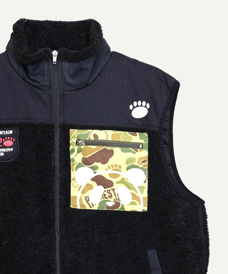 PANDIESTA(パンディエスタ) |SB PANDIESTA カモフラパンダ ボアフリース ベスト(536212 MENS/WOMENS）