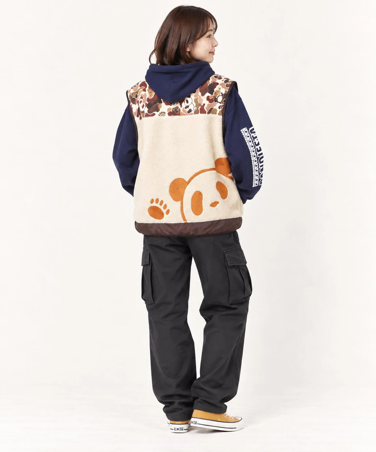 PANDIESTA(パンディエスタ) |SB PANDIESTA カモフラパンダ ボアフリース ベスト(536212 MENS/WOMENS）