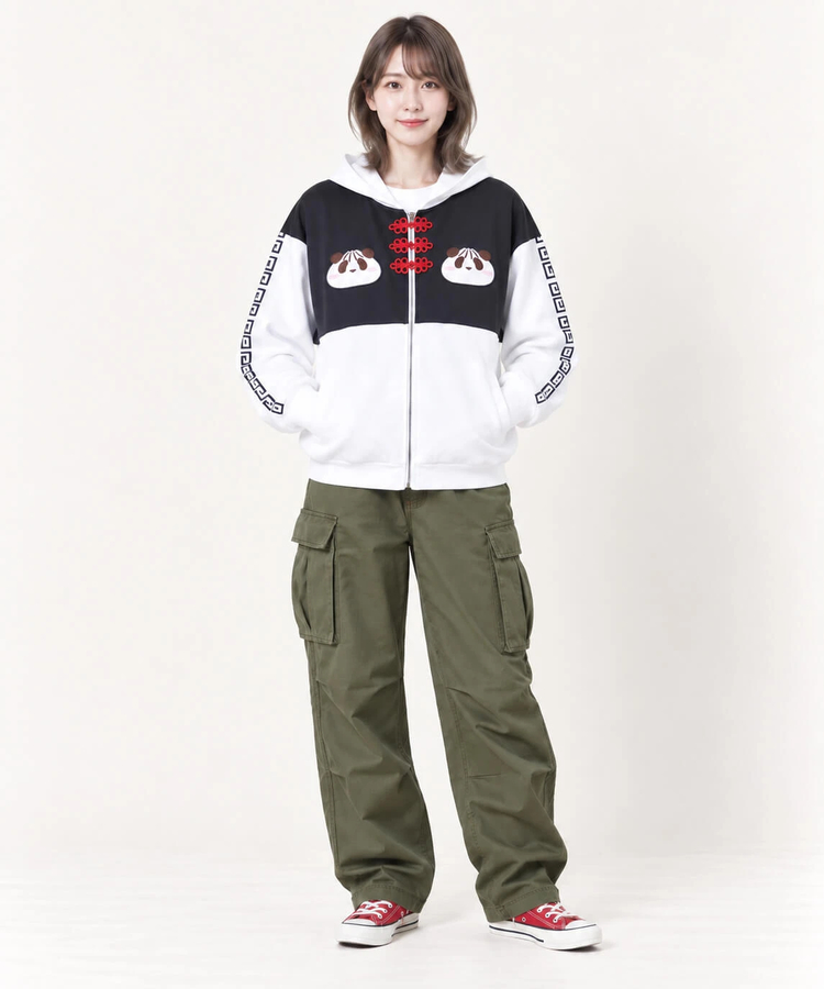 PANDIESTA(パンディエスタ) |SB PANDIESTA 熊猫飯店 桃まんパンダ なりきりパーカー(536102 MENS/WOMENS）