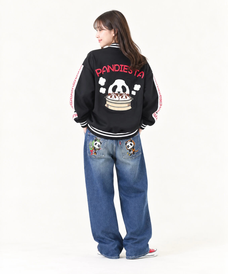 PANDIESTA(パンディエスタ) |SB PANDIESTA 熊猫飯店 小籠包パンダ シャカシャカ シャーリング ブルゾン(536101 MENS/WOMENS）