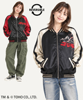 PANDIESTA(パンディエスタ) |SB ゴジラ 錦nishiki 月下桜 ゴジラ リバーシブル スカジャン ブラック(564362 MENS)