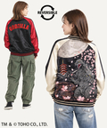 PANDIESTA(パンディエスタ) |SB ゴジラ 錦nishiki 月下桜 ゴジラ リバーシブル スカジャン ブラック(564362 MENS)