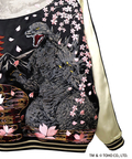 PANDIESTA(パンディエスタ) |SB ゴジラ 錦nishiki 月下桜 ゴジラ リバーシブル スカジャン ブラック(564362 MENS)