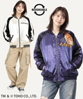 PANDIESTA(パンディエスタ) |SB ゴジラ 錦nishiki 月下富士 キングギドラ リバーシブル スカジャン ネイビー(564364 MENS)