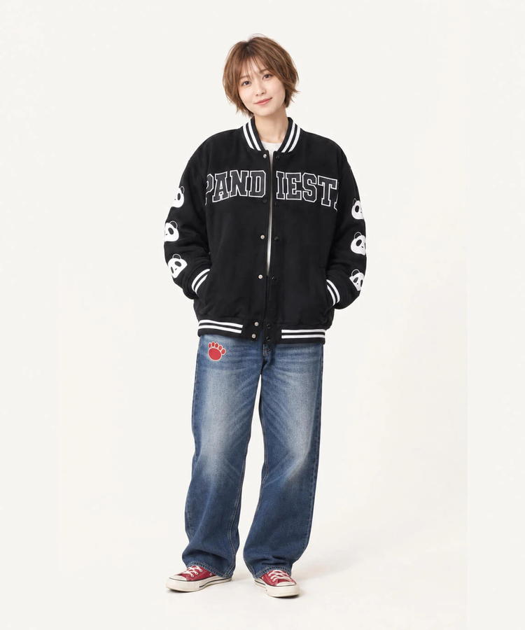 PANDIESTA(パンディエスタ) |SB PANDIESTA 熊猫飯店 ほかほかパンダ 肉まん スタジアム ジャンパー(536100 MENS/WOMENS）